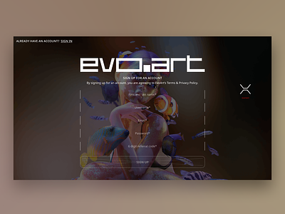 Evo.Art | Signup Page