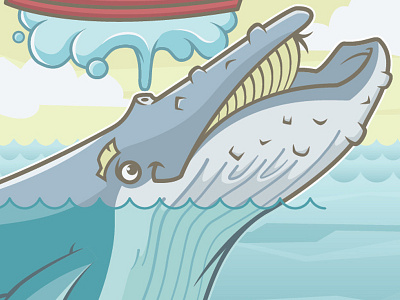 Whale Close-up adventure bible school boat humpback illustration illustrator kids ocean sea whale