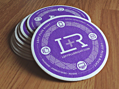 Left Plus Right Coasters coasters icons left plus right screen print seal