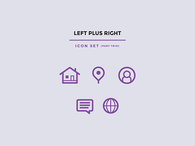 Left Plus Right Icon Set avatar home icon set pin speech world