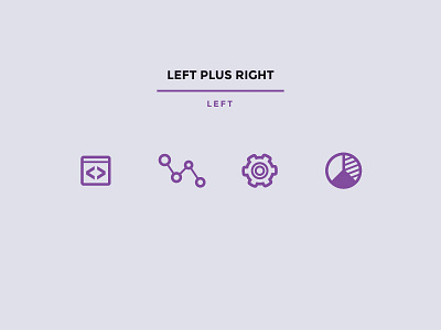 Left Plus Right Icon Set - LEFT analytics code gear graph left pie