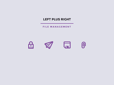 L+R Icon Set - File Management airplane attach floppy disk lock paper paper clip save send