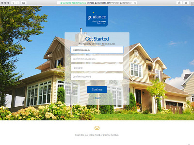 Get Prequalified on-boarding screen financial home login onboard realty sign in