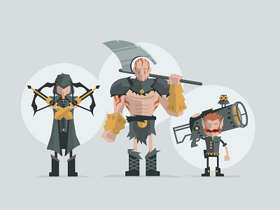 Adventurers adventure characters fantasy heroes illustration