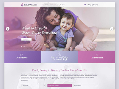 New Horizons web presence baby doctor homepage obgyn site