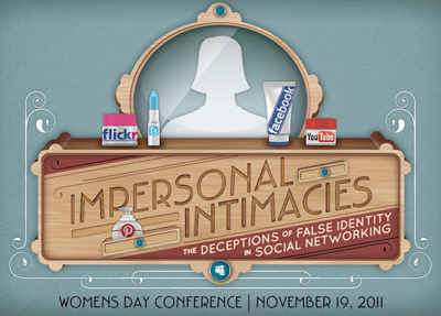 Impersonal Intimacies : the Deceptions of Social Networking display type illustrator social media vector wood