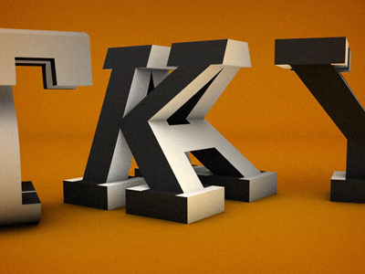 K to A c4d morph typography