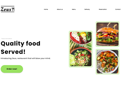 Restaurant web design