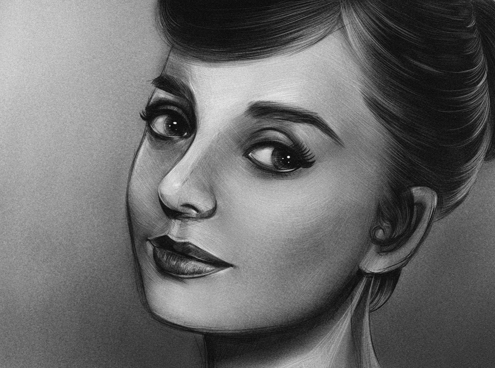 Audrey Hepburn actress audrey audrey hepburn character drawing goldenhollywood illustration painting photostudy portrait illustration woman