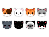 Set of Cute Panda Emoticons by Rose Nguyen on Dribbble