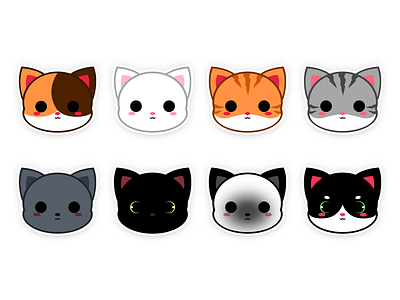 Cute Cat Stickers Collection