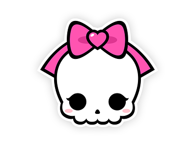 Cute Skull and Pink Bow