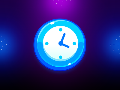 Marble Game: Clock Icon clock clock icon design game game ui game uiux icon illustration time time icon timing