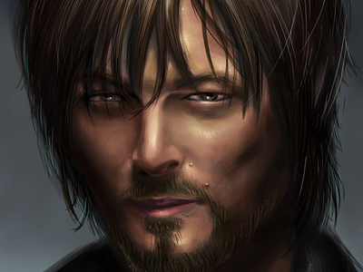 Daryl Dixon Fan Art daryl daryl dixon drawing fanart hero man painting people photo study portrait the walking dead twd zombie