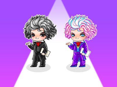 Piano Project: Chibi Beethoven beethoven character chibi cute game game uiux melody music music game musical npc piano piano game
