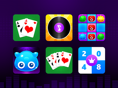 Icon Minigames design game game ui icon melody music app music game piano piano app piano game ui uiux