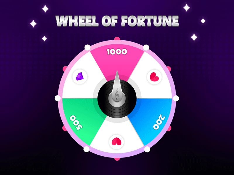 Wheel Of Fortune bonus fortune spin fortune wheel game ui game uiux icon lucky spin lucky wheel music game piano game uiux wheel of fortune