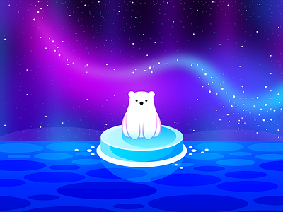 Blue Piano PJ: Polar Bear Background