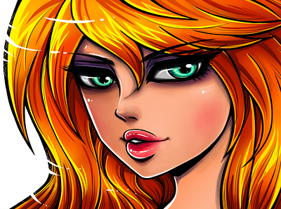 Red Hair Girl beautiful girl comic girl illustration illustration art illustrator portrait redhair redhead woman woman portrait