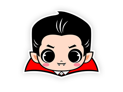 Cute Count Dracula Sticker
