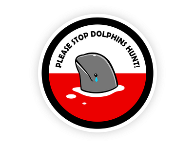 Please Stop Dolphins Hunt baby branding dolphin fish illustration japan japanese culture melon head dolphin printing sticker stop abuse animals stop killing dolphins stop slaughter dolphin taiji teepublic tshirt tshirt design