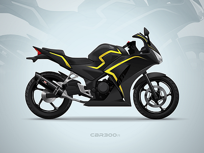 Vector Illustration of my bike cbr300r honda illustrator motorcycle vector