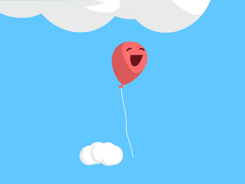 Soak up the sun after effects animation balloon c4d cinema 4d gif loop sketch and toon sky