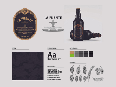La Fuente Handcrafted Beer beer beer branding beer label beer label design brand design branding illustration illustrator