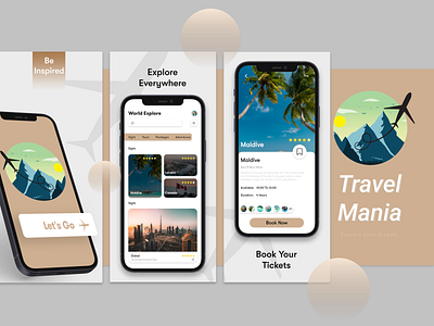 app ui ux design travel agency app