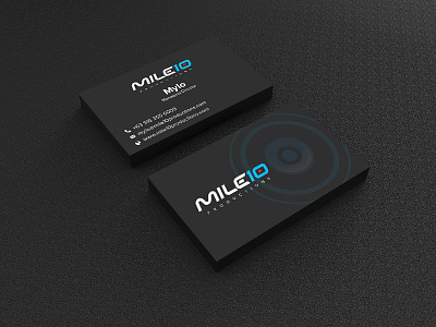 Mile10 Productions Business Card black businesscard card design logo minimal