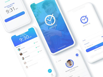 Attendance App Design attendance minimalism mobile design user experience user interface