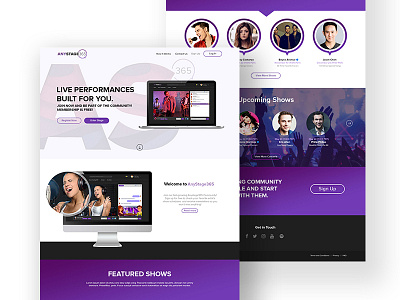 Anystage365 - Homepage attendance minimalism user experience user interface web design