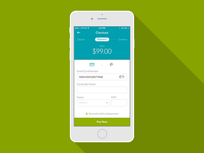 Daily UI 002 - Credit Card Checkout credit card dailyui mobile