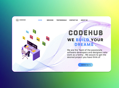 CodeHub design homepage landingpage ui uidesigner uiuxdesign ux uxdesigner webdesign