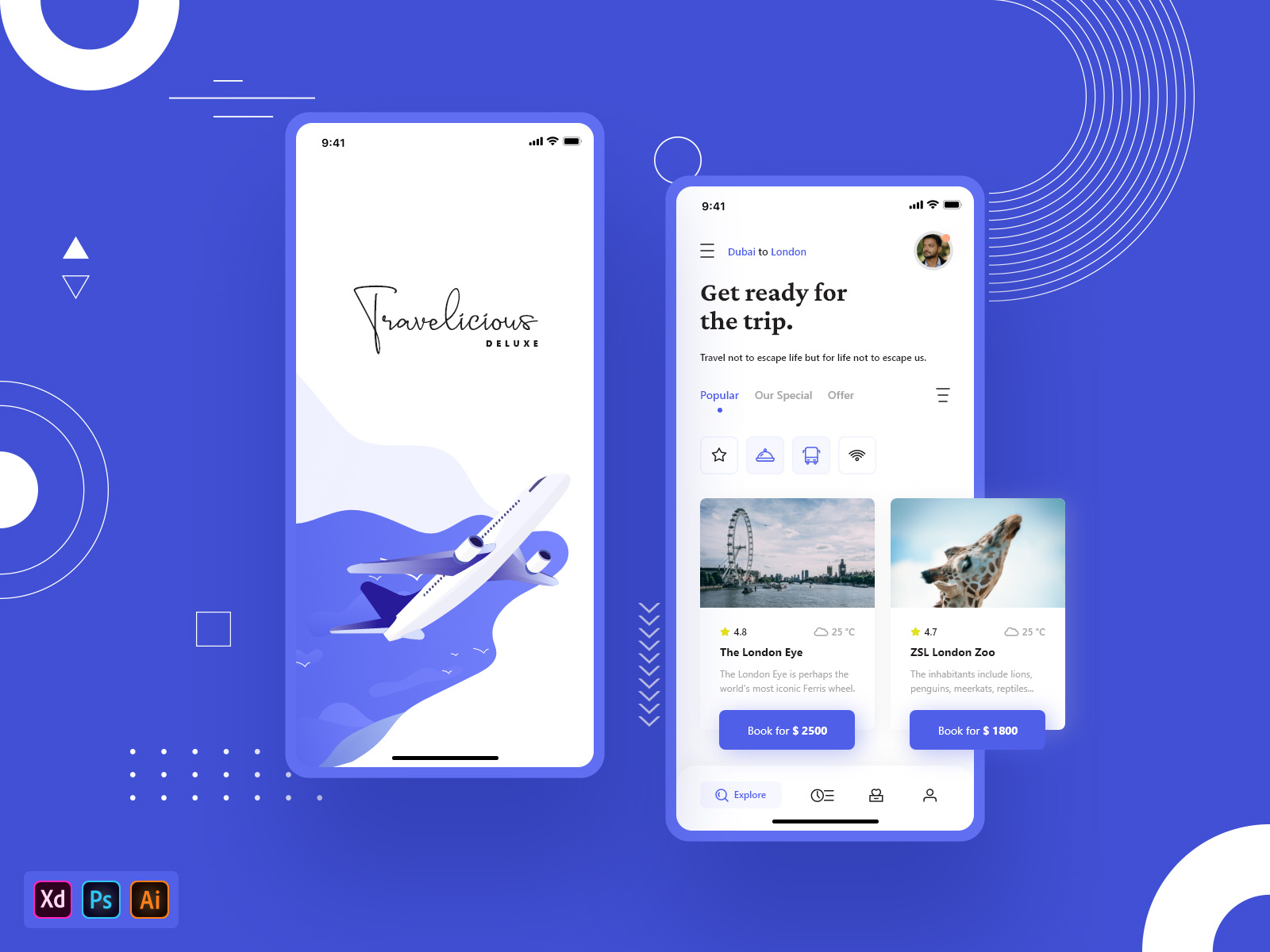 Travel App by Dipak Dheer on Dribbble