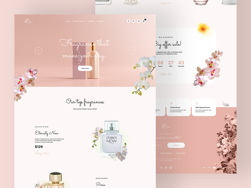 Perfume Website Design designs, themes, templates and downloadable ...
