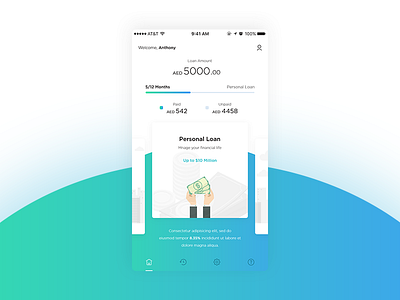 Loan App android app design dashboard home screen ios app design mobile app ui design