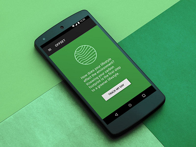 Offset android app app design environmental green minimal type uiux