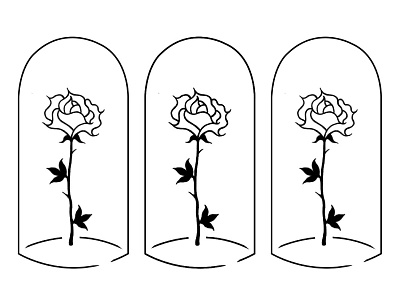 Le Petit Prince rose black line flora flower illustration minimal simple tattoo