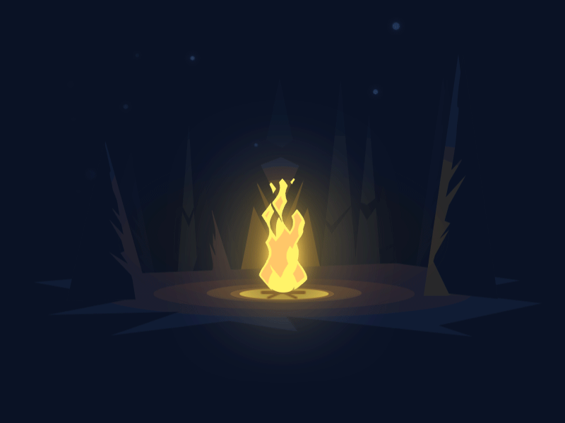 Day 36-40 2018 Warm little bonfire 100daysofmotion ae ps sketch