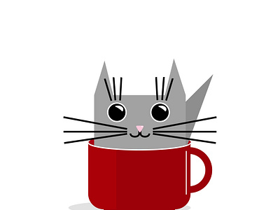 cat in a mug.