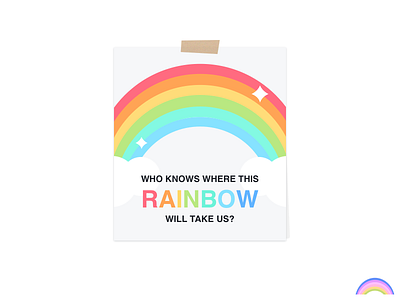 🌈 Rainbow colorful illustration print quote rainbow