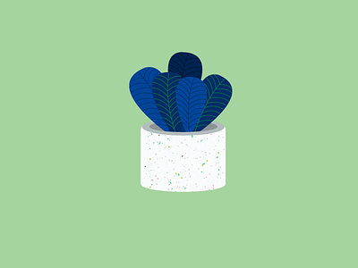 Summer blue illustration mint pastel plant summer vector