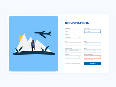Sign Up Form form input registration textfield ui