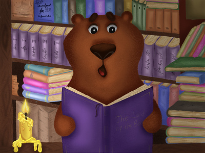 Bear and book branding design graphic design illustration logo ui vector