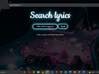 I have designed and developed Lyrics searcher website