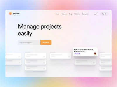 Twinkle — landing page app atlassian board colors desktop app gradient jira kanban landing page trello webapp whiteboard