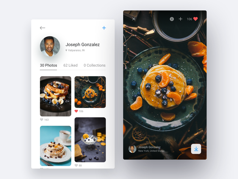 Unsplash App Concept by Andrew Tanchuk on Dribbble