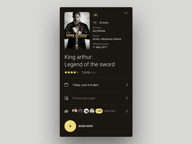 King Arthur dark gold likes like app book movie film cinema
