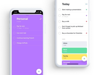Today & List tasks — Tasker app